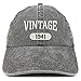 Trendy Apparel Shop Vintage 1941 Embroidered 77th Birthday Soft Crown Washed Cotton Cap - Navy