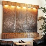 Review Bluworld  / Bluworld WWTVS 61.5x 73.5 x 6.5 Nojoqui Falls Triple Slate Tech and Copper Wall Fountain with Light