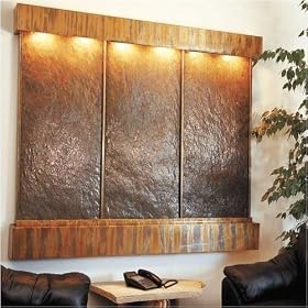 Bluworld WWTVS 61.5x 73.5 x 6.5 Nojoqui Falls Triple Slate Tech and Copper Wall Fountain... by Bluworld