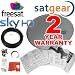 from Satgear Satgear Sky/Freesat - New Zone 1 Satellite HD Mini Dish Kit with Quad LNB, 10m Twin Cable and Brackets, All Fixings and Wall Bolts- Perfect For Sky/Freesat, Includes Exclusive Satgear 2 Year Warrenty and Full Set Up Guide