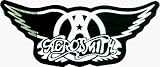 Aerosmith - Classic Logo, Shiny Silver on Black - Sticker / Decal
