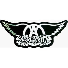 Aerosmith - Classic Logo, Shiny Silver on Black - Sticker / Decal