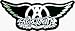 Aerosmith - Classic Logo, Shiny Silver on Black - Sticker / Decal Image