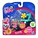 Hasbro Year 2010 Littlest Pet Shop "Special Edition Pet" Prized Pets Series Bobble Head Pet Figure Set #1933 - Pink FIREFLY with Cozy Pet Carrier (28474)_s-1