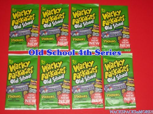 Wacky Packages Old School 4th Series Lot of Eight Sealed Packs