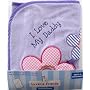 I Love Applique Hooded Towel, Purple
