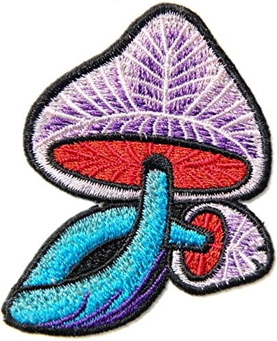Magic Mushroom Peace Logo Hippie Retro Biker Kid Jacket T-shirt Vest Patch Sew Iron on Embroidered Badge Symbol Custom