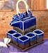 Asian Nouveau Tea Set - Blue and Slate