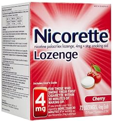 Nicorette  Lozenge, Cherry, 4mg, 72-Count