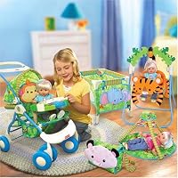 Fisher-price All-in-1 Doll Travel System Deluxe Rainforest Playset