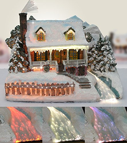 794580093254 Upc Christmas Snow Village Fiber Optic House Log