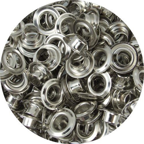 Springfield Leather Company Solid Brass Nickel Plate 1/4" Grommets 10 Pack