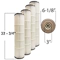 Hayward 100 Sq. Ft. Pleated Cartridge Element for DEP 500 Series Pool and Spa D.E. Filter DEX250EPAK4