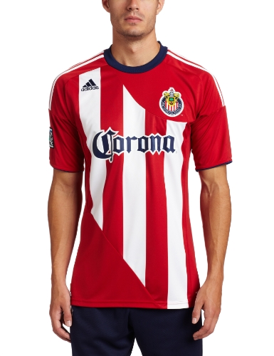 MLS C.D. Chivas USA Men's Replica Home Jersey (University Red, White, New Navy, M)