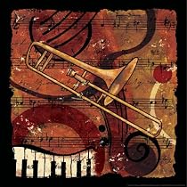 Jazz Music I by CW Designs, Inc. poster print,16 in. x 16 in.