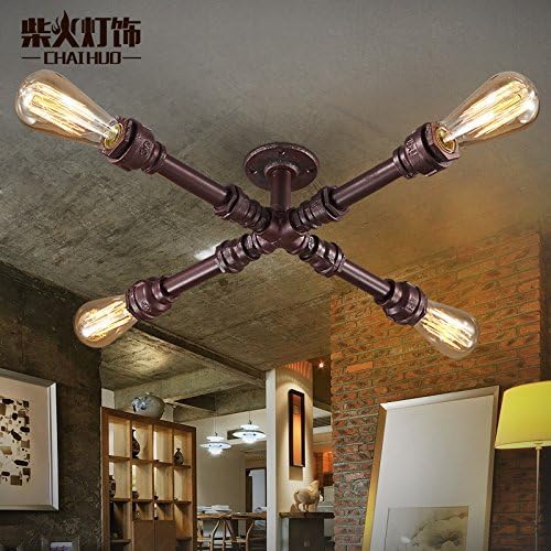 CHX Industrial pipe wall ceiling lamp light retro Cafe iron Loft bookcase in the study pipes ceiling lamp 500mm