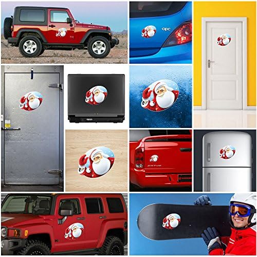 Sticker Decal Santa Claus Decor Motorbike Bicycle Vehicle ATV Racing Garage (20 X 17.1 In)