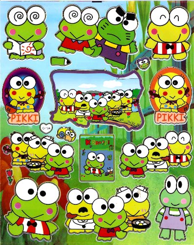 Get Gifts: Keroppi Frog Sticker Sheet C154 ~ Sanrio ~ Pikki Keroppi