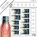 Nailart NAIL TATTOO STICKER - Half Cover - peacock/feather - blue/green