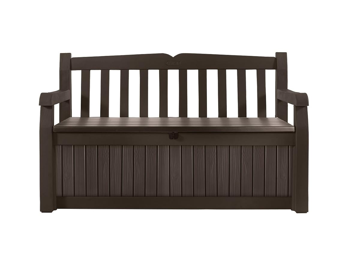 Keter Eden 70 Gallon All Weather Outdoor Patio Storage Garden Bench