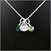 Live Word Pendant with Green Pearl and Green Aventurine on 18 Sterling Silver Chain