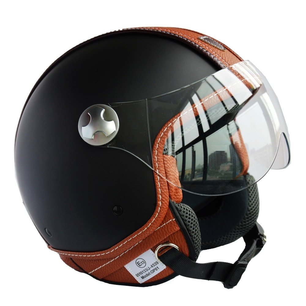 PEDA Italian Design (MOCA B) ECE DOT Motorcycle Helmet,Unisex Open Face