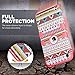 iPod Touch 6 Case,iPod Touch 5 Case ,ULAK [Colorful Series] Anti-slip Cover 3 in 1 Hard PC+Soft Silicone Hybrid Dust Scratch Shock Resistance for iPod touch 5 6th Gen (Purple Tribal/Neo Red)