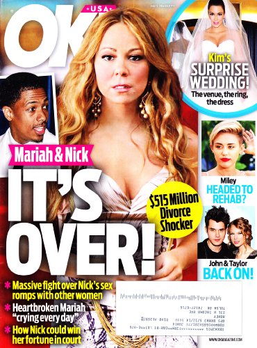Mariah Carey and Nick Cannon, John Mayer and Taylor Swift, Miley Cyrus, Kim Kardashian - May 12, 2014 OK! Magazine