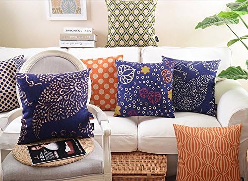 Square Cotton Linen Sofa Couch Chair Cushion Cover Decorative Throw Pillow Case 18 X 18 Fast Shipping From USA
