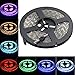 elcPark 5M 16.4ft Multi-Color Changing Color RGB LED Strip Lights 300 SMD 5050 Waterproof IP65 DC12V 72W