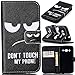Galaxy Avant Case,G386 Case Wallet,IVY [Don't Touch My Phone][Kickstand Function][Credit Cards Slot][Cash Pockets] Premium PU Leather Flip Cover Wallet Case For Samsung Galaxy Avant G386