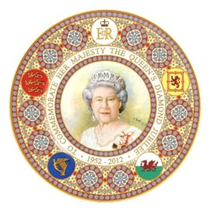Caverswall Porzellanteller groß zum 60-jährigen Thronjubiläum der Queen limitierte Auflage 2012
