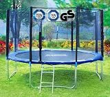 SixBros. Sport - Sixjump Professional 13FT - Trampoline de jardin - 4,00 m Ø - Filet de sécurité | Échelle | Housse de protection | Capacite 180kg | Modèle 2012 | Certificat TÜV/GS