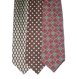 Neck Tie Lot of 3 Mens Dotted & Geometric Neckties
