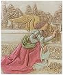Archangel Gabriel Annunciation (detail) Relief, Color, by DaVinci