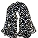 DZT1968® Autumn Winter Women Girl Music Notes Design Long Chiffon Shawl Scarf Pashmina (Black)