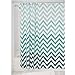 iDesign Fabric Ombre Chevron Shower Curtain for Master, Guest, Kids', College Dorm Bathroom, 72