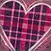Oopsy daisy I Love Rock & Roll, Rock and Roll Girl, Plaid Heart, Stretched Canvas Art by Aaron Chris