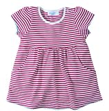 Produkt-Bild: Cotton People organic Baby - M&auml;dchen Kleid Kleid mit Taschen aus 100% Bio-Baumwolle, Gr. 74 (6-9 m), Mehrfarbig (Ringel rot-wei&szlig;)