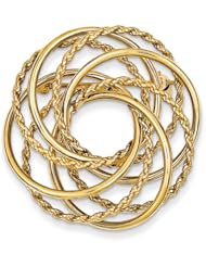 14k Hollow Swirled Designer Pin