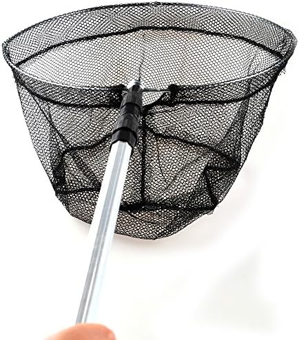 176Cm Pesca Net Grid Fishing Folding Landing Net & Extending Foldable Pole Carp Fishing Nets Fishing Network Fishing Tackle