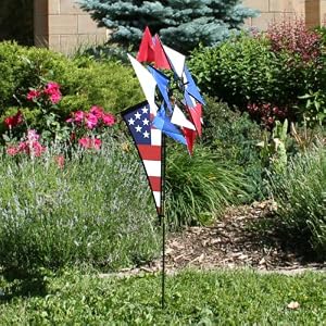Patriotic Glasshouse Windmill Lawn Spinner