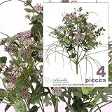 FOUR 20" Queen Ann's Lace Artificial Silk Flower Bushes