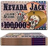 Trademark Poker Nevada Jacks  0000 Ceramic Poker Chip Plaque (Multi)