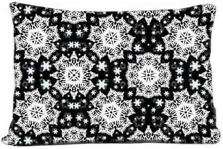 (1 Pillow Cover) Zebra Snowflakes Pillow Case 30-Inch X 20-Inch