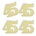 Gold Glitter 45 - No-Mess Real Gold Glitter Cut-Out Numbers - 45th Birthday Party Confetti - Set of 24
