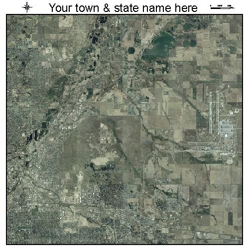 Aerial Photography Map of Commerce City, Colorado