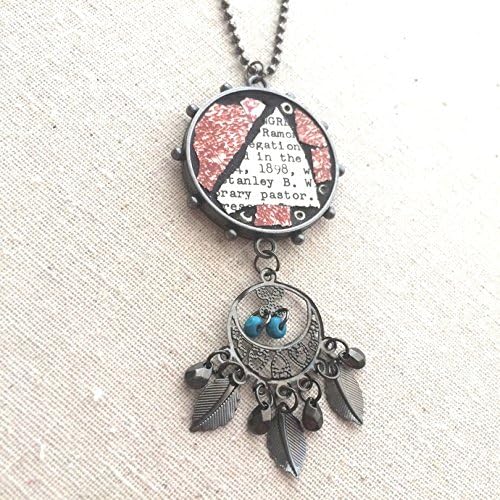 Ramona Mosaic Art Pendant Necklace