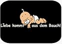 Bauchband, Bauchbinde mit Motiv (25) in schwarz