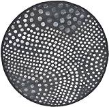 Safavieh SOH654A Soho Collection 6-Feet Handmade New Zealand Wool Round Area Rug, Dark Grey